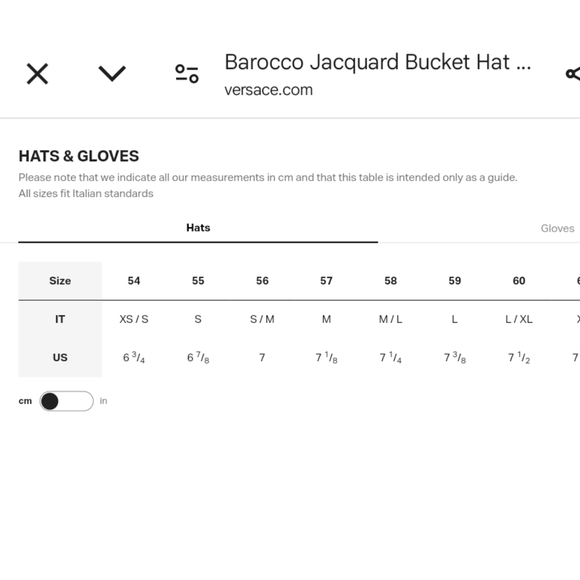 NWOT VERSACE VENTAGLI CAPELLO-59 BUCKET HAT SIZE MEDIUM - Picture 12 of 12